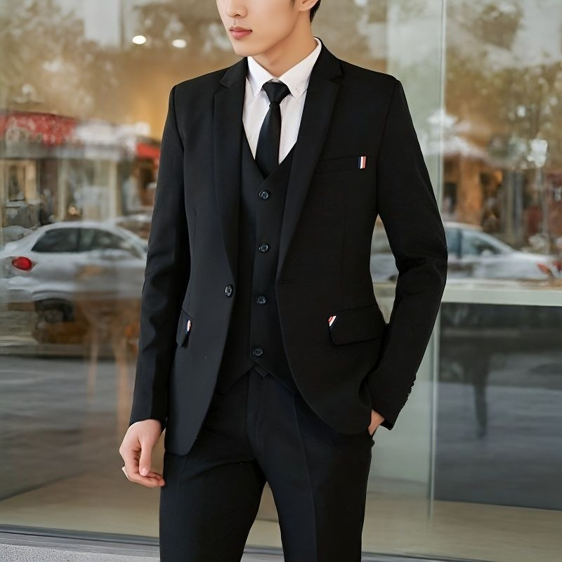 Korean Men Formal Wear - Heren 2-delig slim fit pak Koreaanse