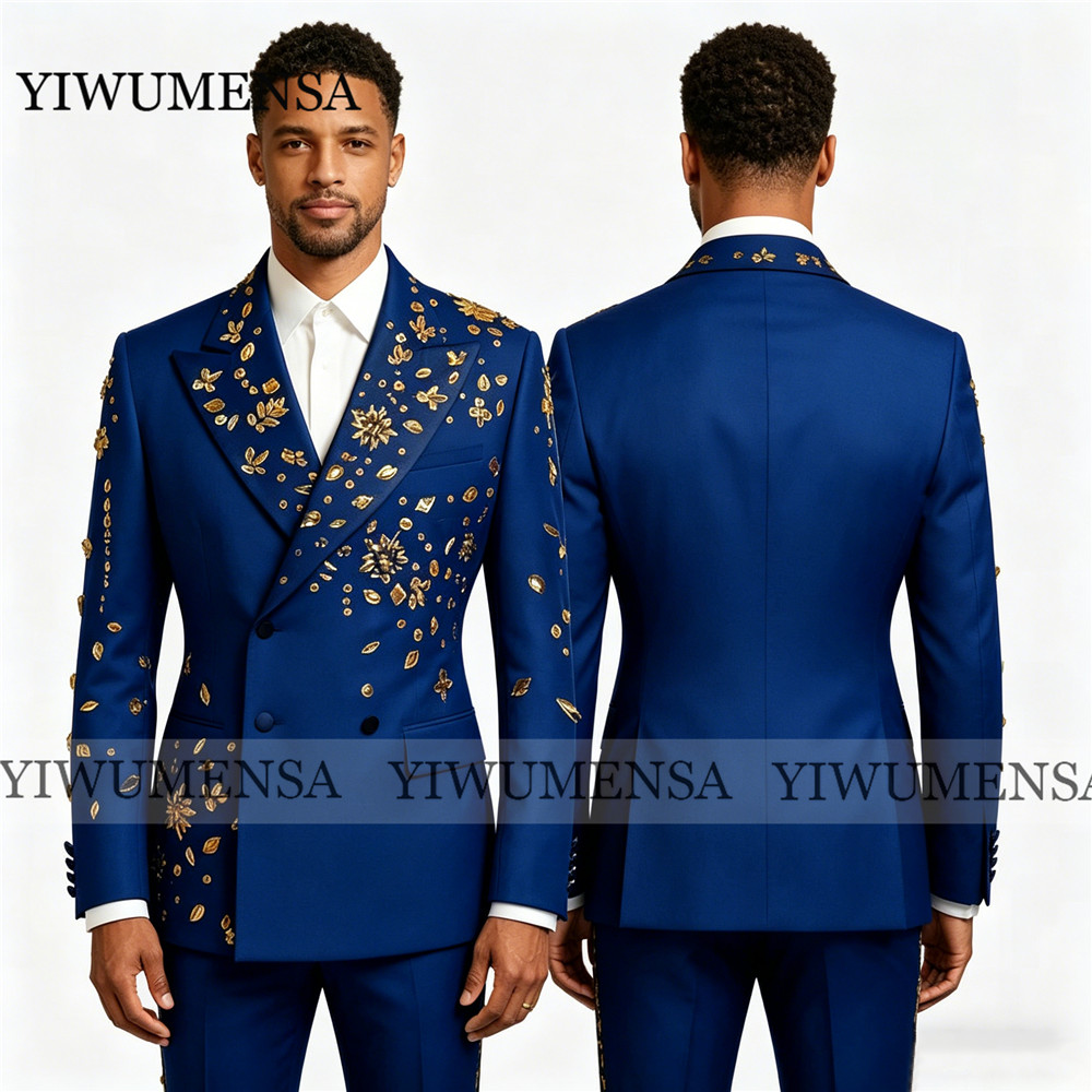 Men'S Formal Wear Jewelry - Briljante Koningsblauwe Pakken Heren Formele Kleding