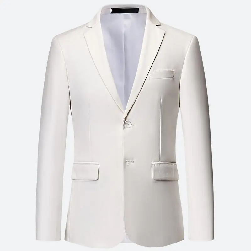 Korean Men Formal Wear - Mannen witte formele jassen twee knoppen