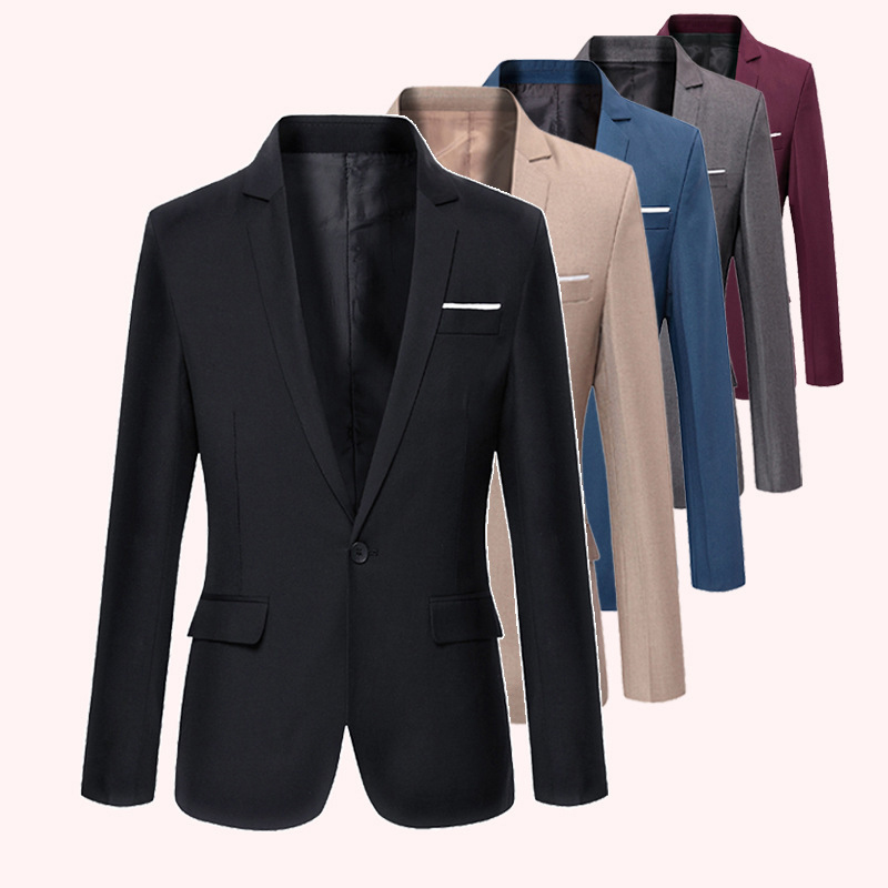 Men'S Formal Wear For Marriage - Pak Jas Mannen Effen Kleur Slim