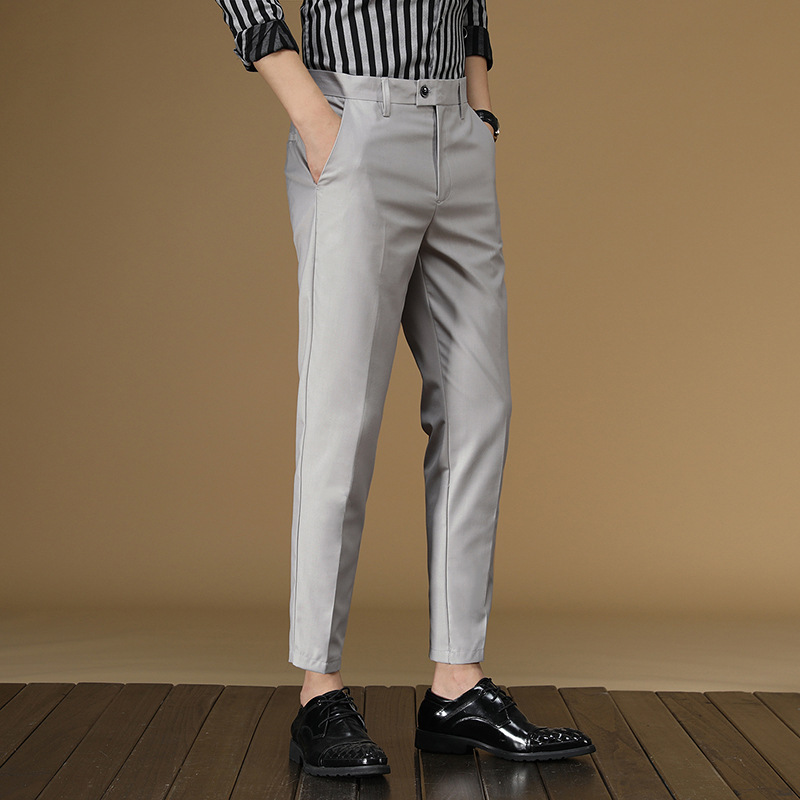 Men Formal Wear Summer - Zomer Pak Broek Mannen Rood Zwart