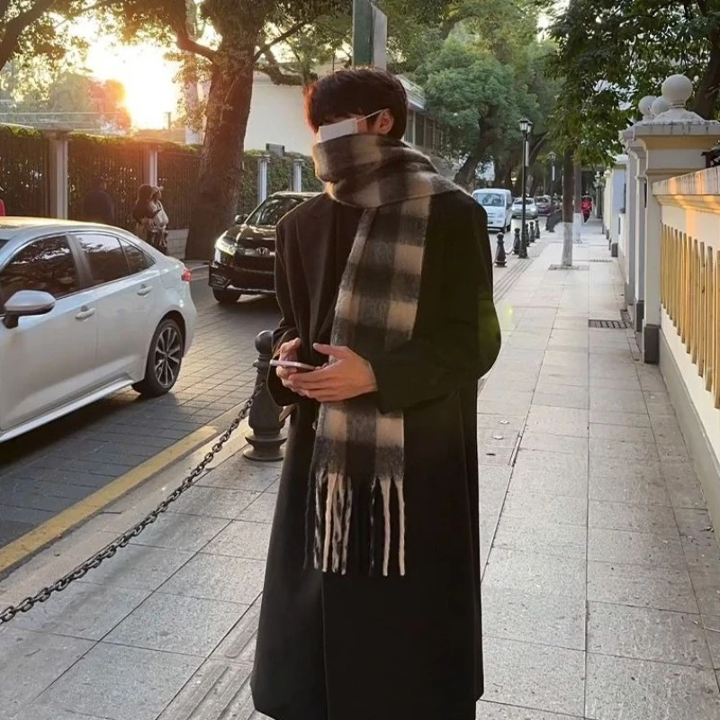 Korean Men Formal Wear - Koreaans geïnspireerde wollen overjas voor heren,