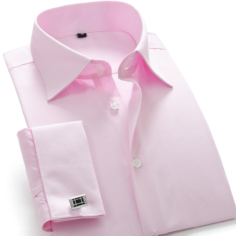 Dress Shirt French Cuff - Mannen Franse Manchet Knop Smoking Shirt