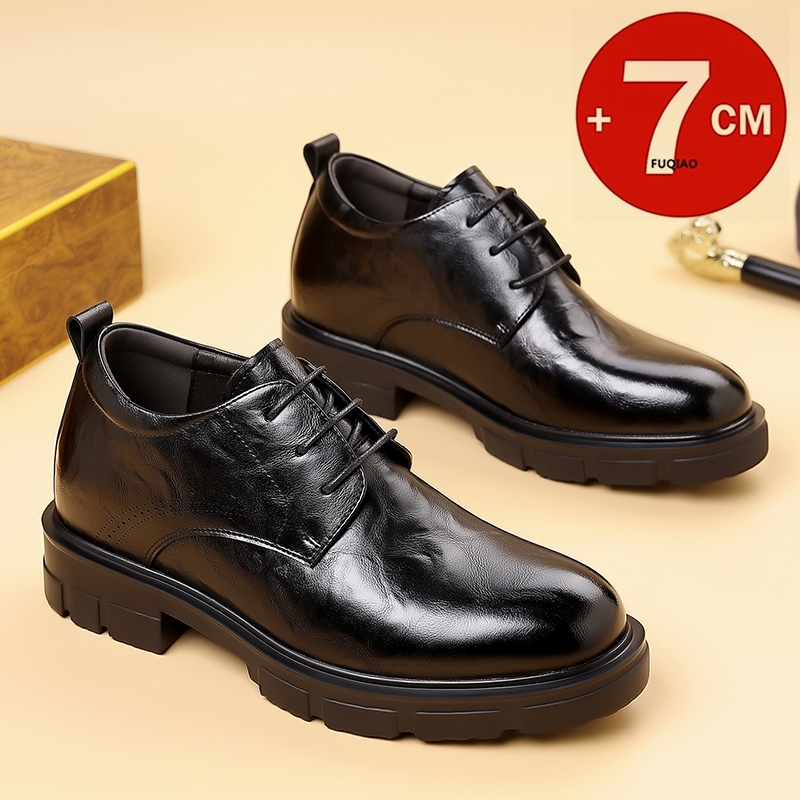 Formal Men Daily Wear Slippers - Mannen 7CM Lift Zakelijke Schoenen Bruiloft