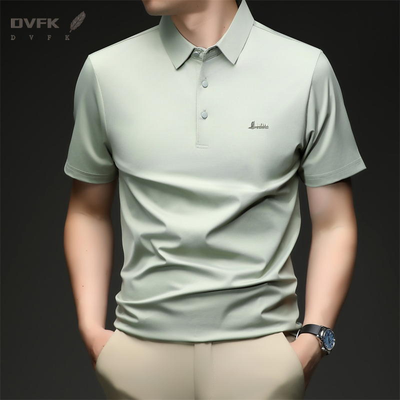 Men Formal Office Wear Shirts - Zomerpolo-T-shirt voor heren, ademende, elastische tops