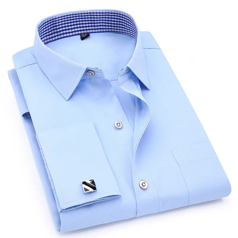 Dress Shirt French Cuff - M ~ 6XL Franse Manchet Heren
