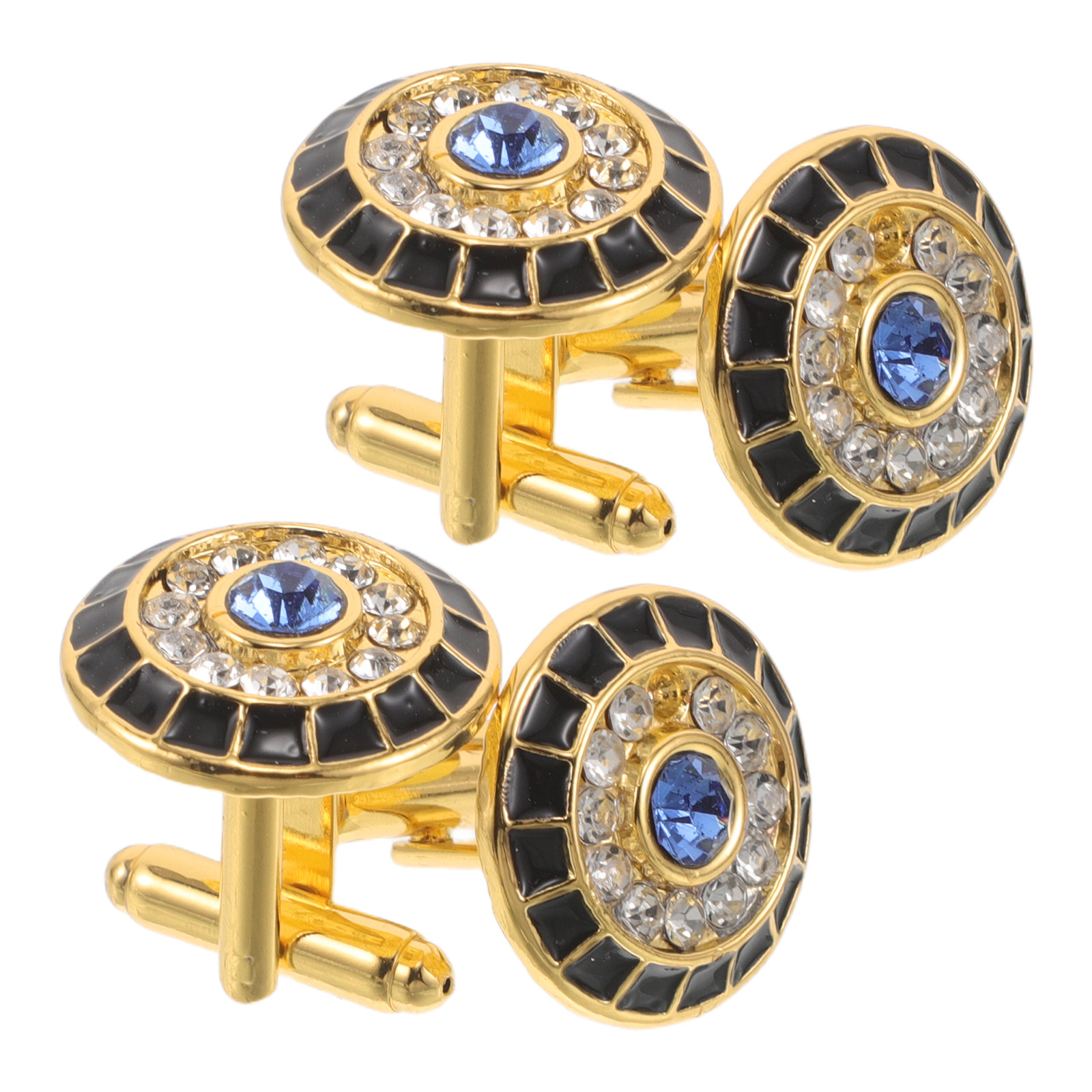 Dress Shirt French Cuff - 2Pairs Heren Manchetknopen Evil Eye Crystal