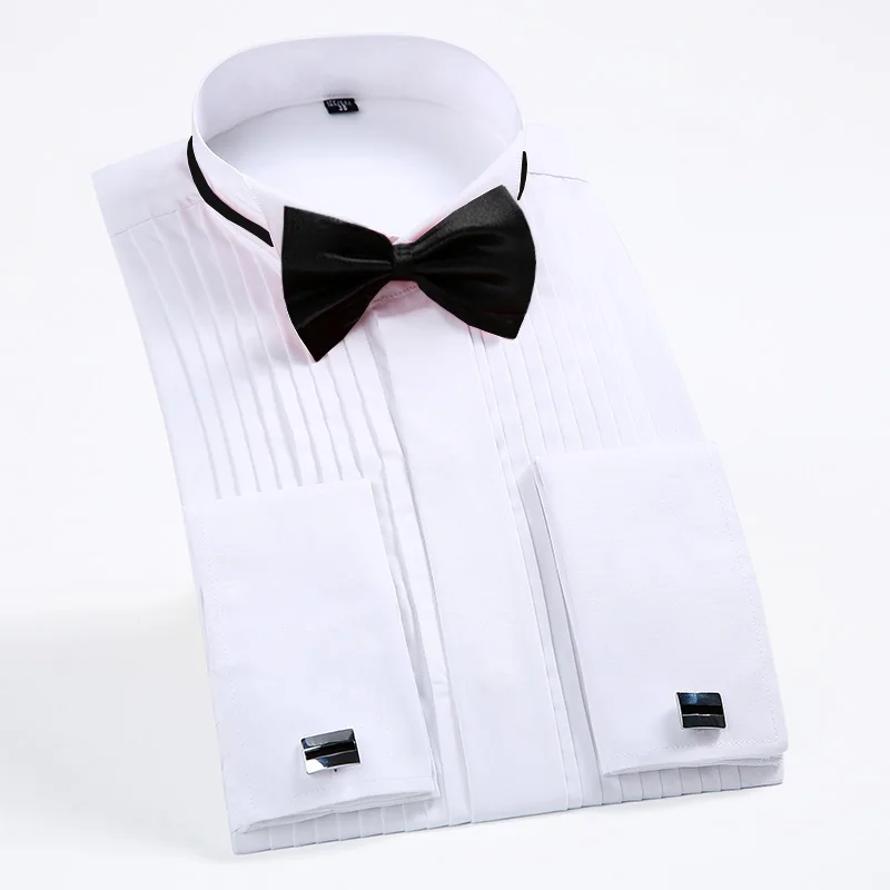 Dress Shirt French Cuff - Wit Heren Frans Manchet Overhemd 8XL