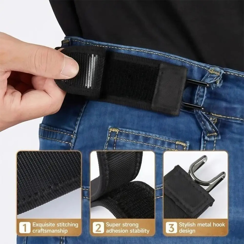 Men Formal Wear With Jeans - Unisex gesploze elastische tailleriem, verstelbare metalen