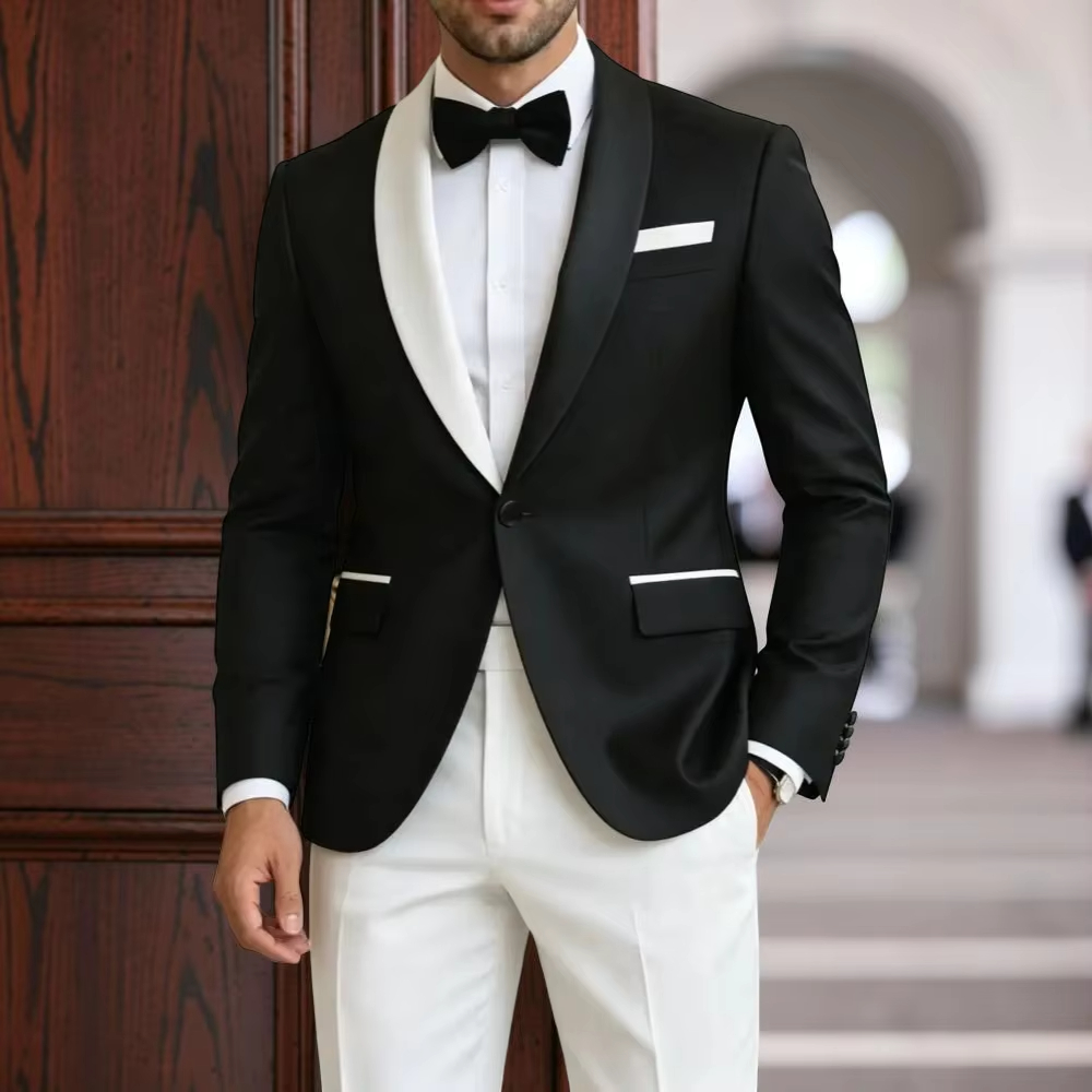 Men'S Formal Evening Wear - Formele pakken voor heren, contrastkleur, 2-delig,