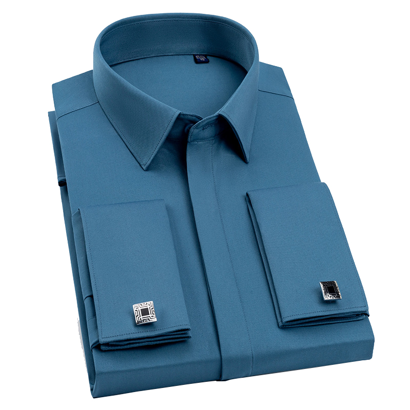 Dress Shirt French Cuff - Heren Frans overhemd met manchetknopen Bamboevezel