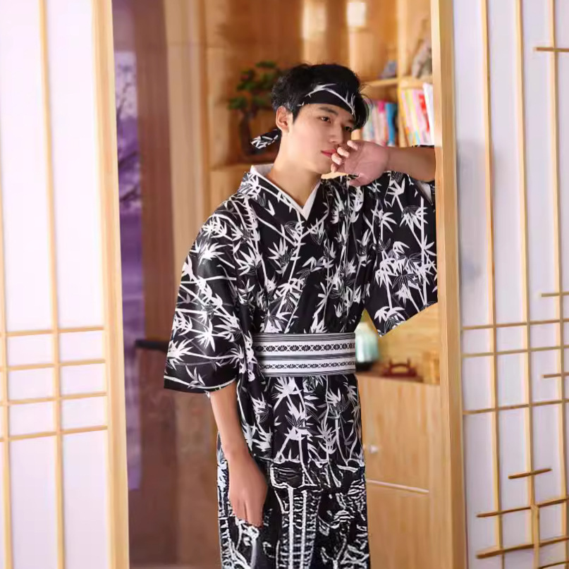 Traditional Japanese Men'S Formal Wear - Japanse kimono met bamboepatroon voor heren