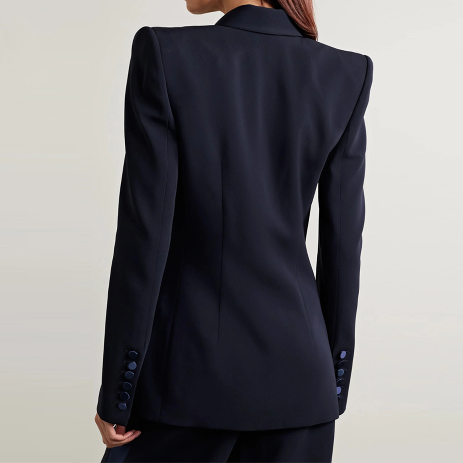 Marineblauw 2-delig damespak,  - Double Breasted Blazer recensie en prijs