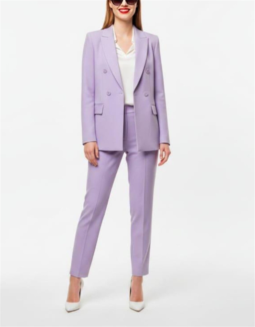 Moderne damespakken 2-delig la - Double Breasted Blazer recensie en prijs