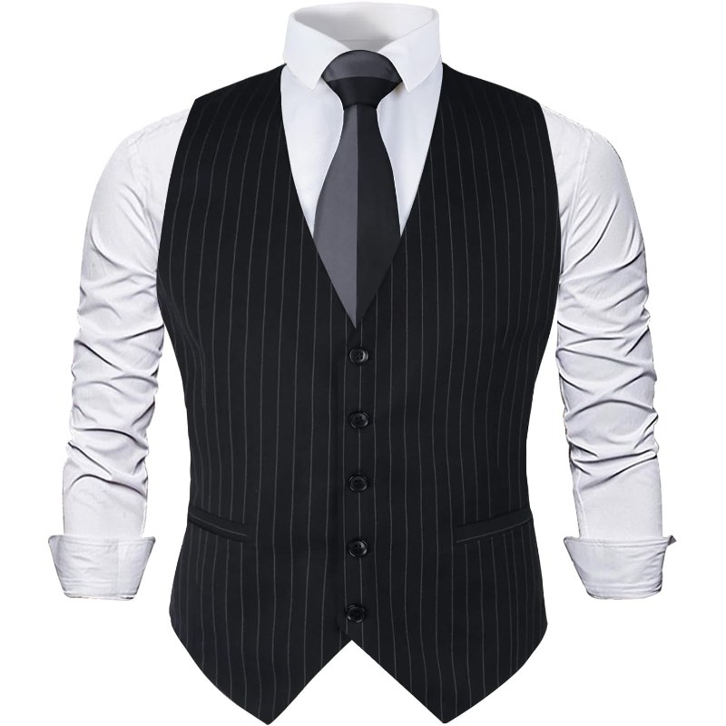 Heren pinstripe zakelijk pakve - Men'S Formal Wear Waistcoat recensie en prijs