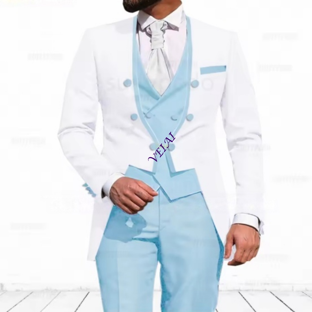 Op maat gemaakt hemelsblauw 3- - Men'S Formal Evening Wear recensie en prijs