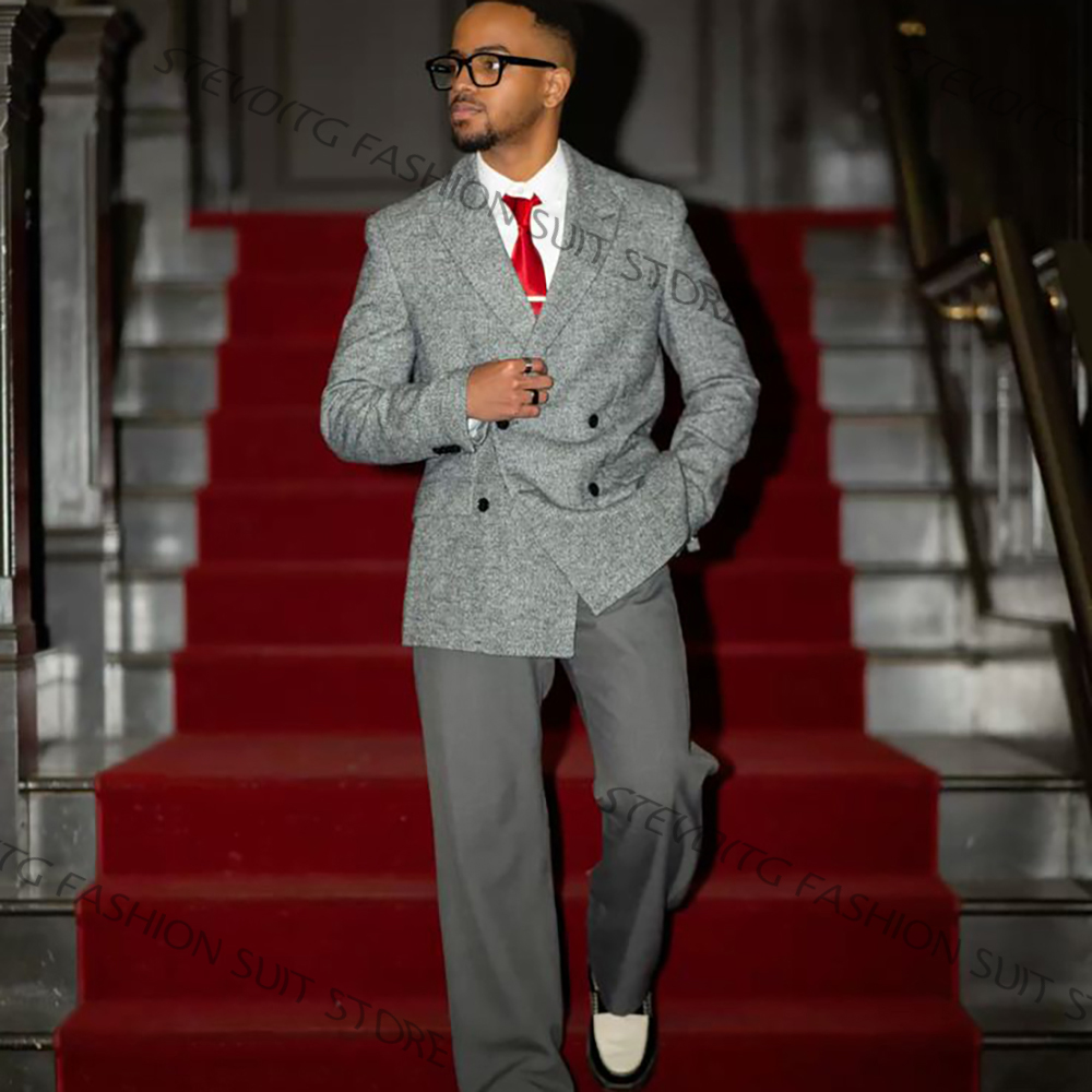 Casual getextureerde grijze he - Men'S Formal Evening Wear recensie en prijs