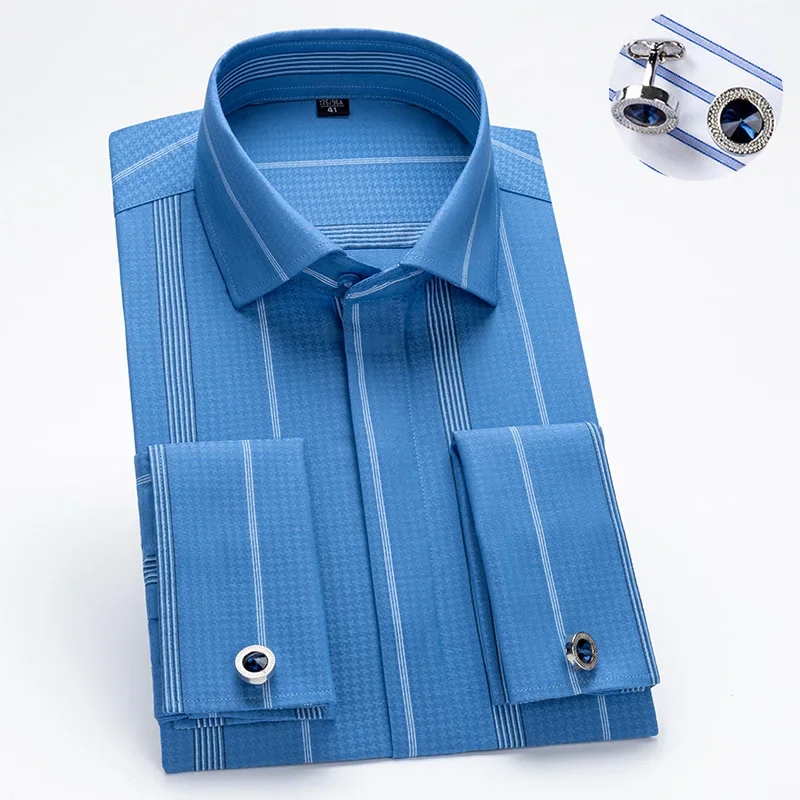 Heren Windsor Kraag Luxe Zakel - Dress Shirt French Cuff recensie en prijs