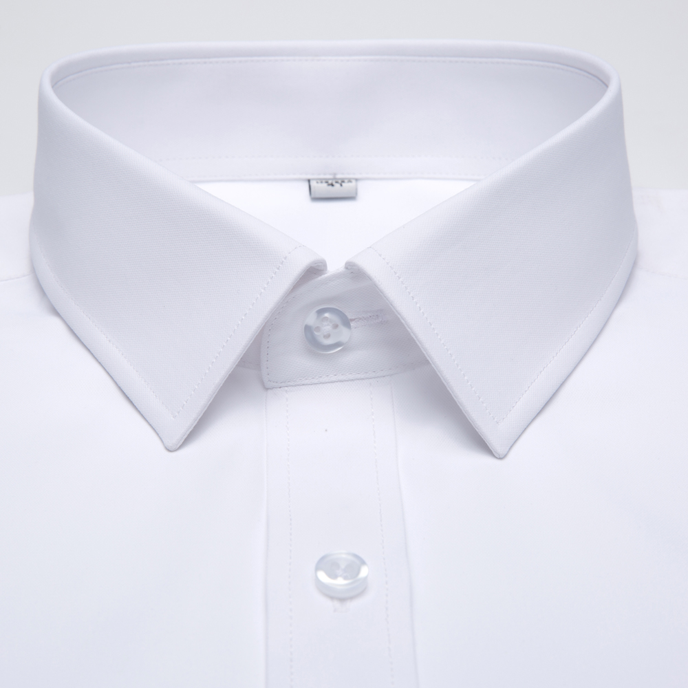 Wit effen overhemd met lange m - Men Formal Office Wear Shirts recensie en prijs