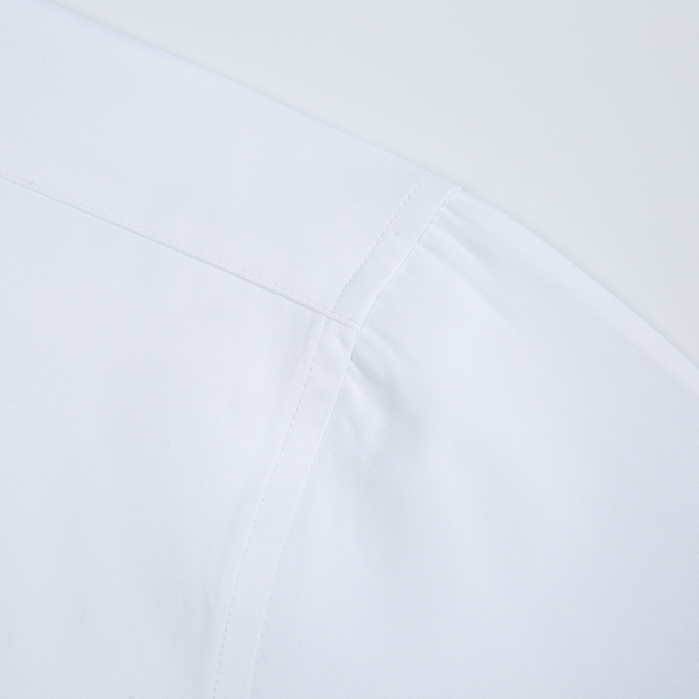 Wit effen overhemd met lange m - Men Formal Office Wear Shirts recensie en prijs