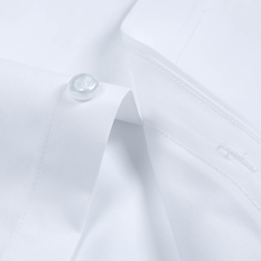 Wit effen overhemd met lange m - Men Formal Office Wear Shirts recensie en prijs