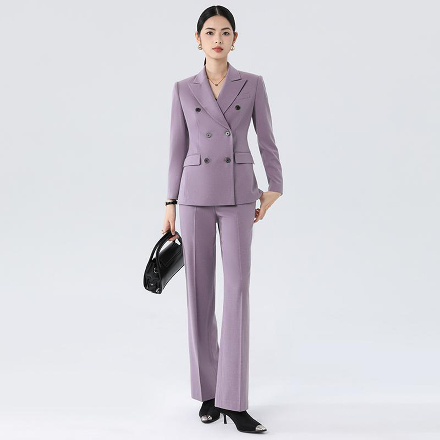 Allingentle Paarse Damespak Sl - Double Breasted Blazer recensie en prijs