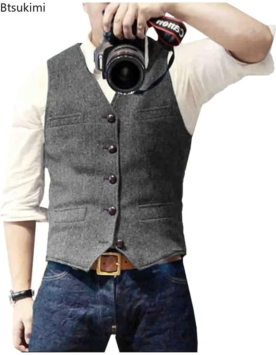 2026 Heren Vintage V-hals Pak  - Men'S Formal Wear Waistcoat recensie en prijs