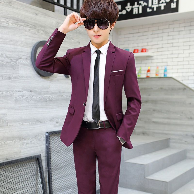 Heren driedelig slim fit pak,  - Korean Men Formal Wear recensie en prijs