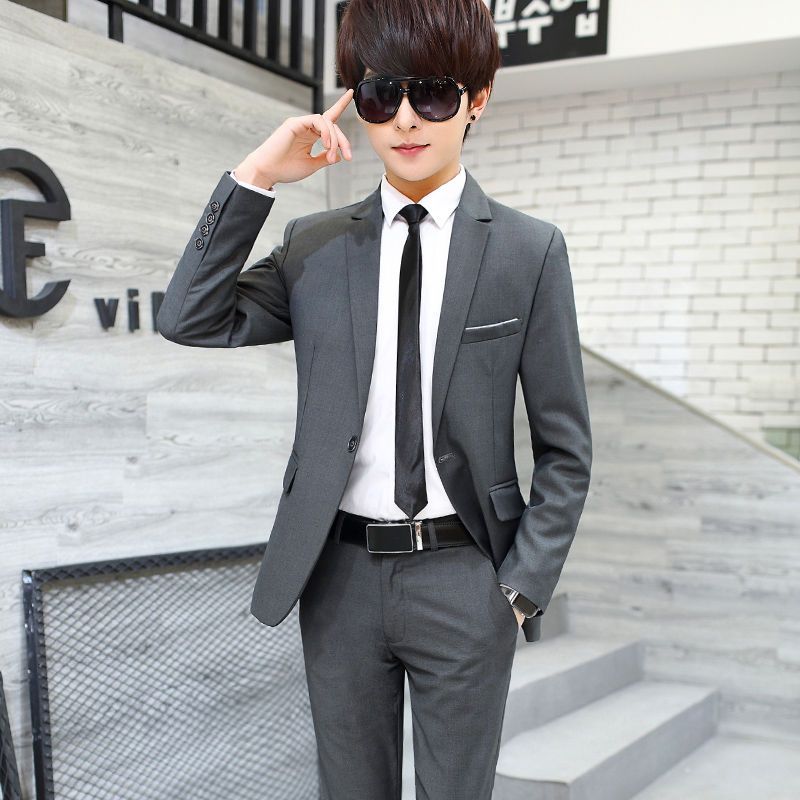 Heren driedelig slim fit pak,  - Korean Men Formal Wear recensie en prijs