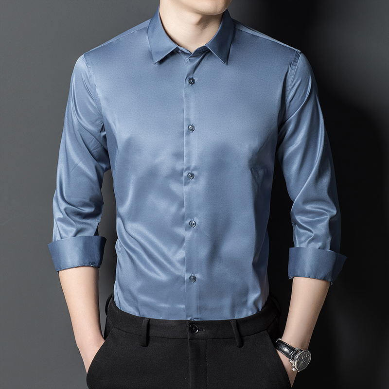 Heren Moerbeizijde Overhemd Kl - Men Formal Office Wear Shirts recensie en prijs