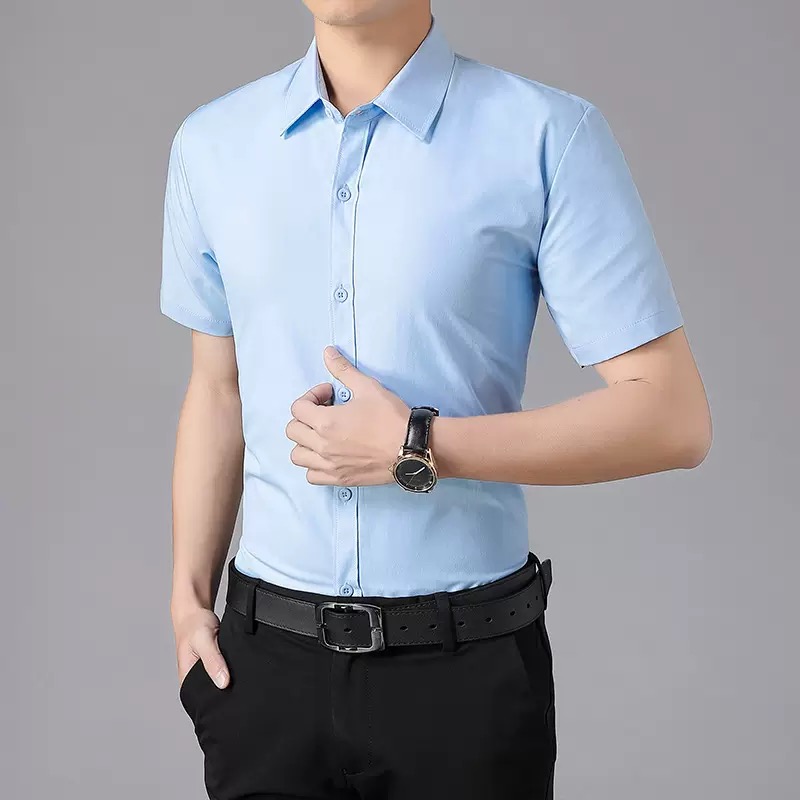 Zomer dun wit overhemd met kor - Men Formal Wear Summer recensie en prijs