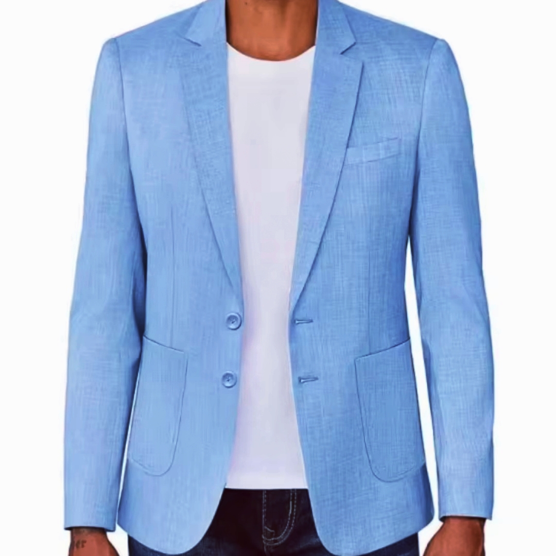 Slim Fit Heren Beige/Blauw Lin - Men Formal Wear Summer recensie en prijs