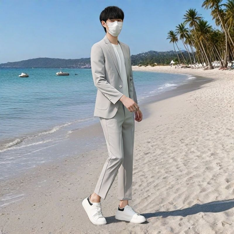 Lichtgewicht zomerpak voor her - Korean Men Formal Wear recensie en prijs