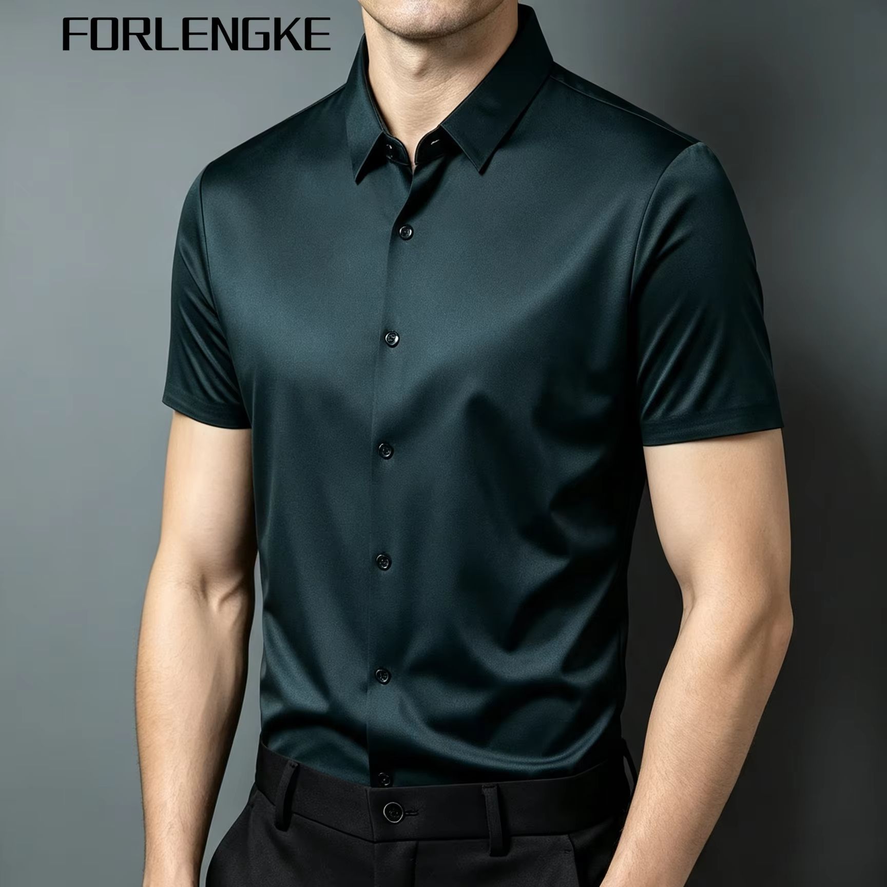 FORLENGKE Heren zakelijk effen - Men Formal Office Wear Shirts recensie en prijs