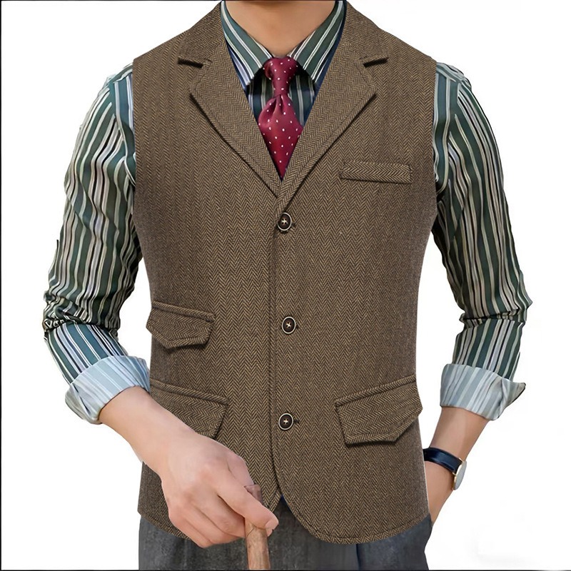 Heren herringbone tweed pakves - Men'S Formal Wear Waistcoat recensie en prijs