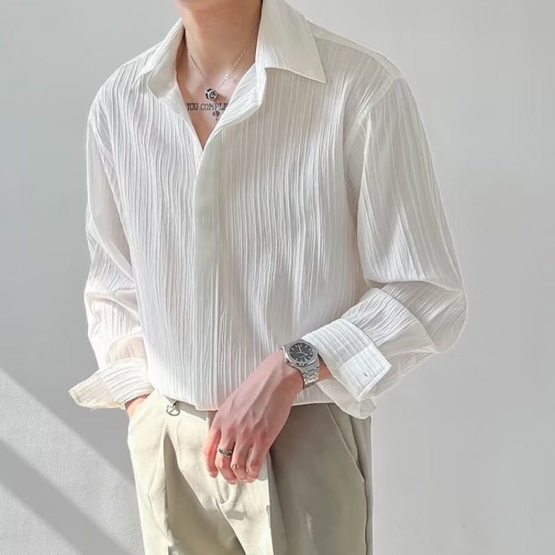 Zwart Abrikoos Wit Lange Mouwe - Korean Men Formal Wear recensie en prijs